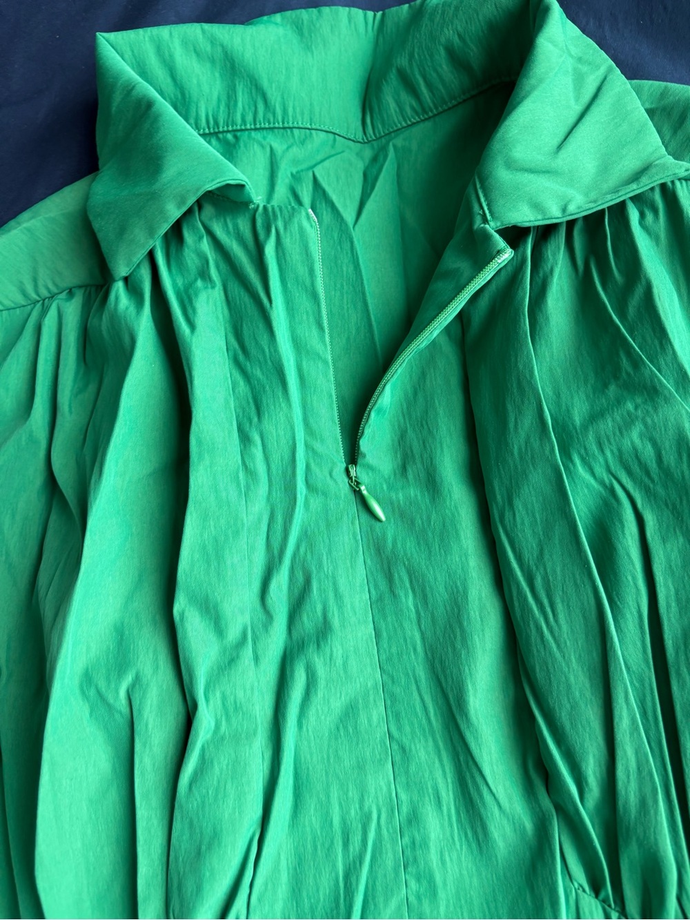 Size M- Sleeveless Collared Maxi Dress in Green - Picture 6 of 6